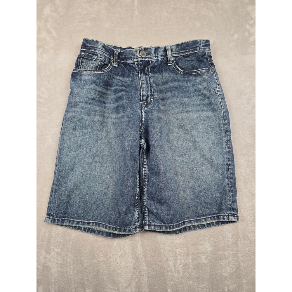 BKE Joshua Denim Shorts Men 32 Blue Relaxed Fit Jean Shorts Y2K Style Streetwear